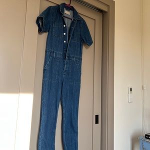 Shirt Sleeve Denim Coverall